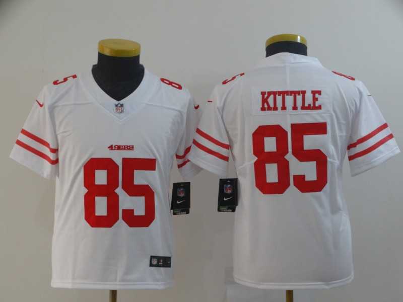 Youth Nike 49ers 85 George Kittle White Vapor Untouchable Limited Jersey,We sell and wholesale Youth Nike 49ers 85 George Kittle White Vapor Untouchable Limited Jersey on line form chian!